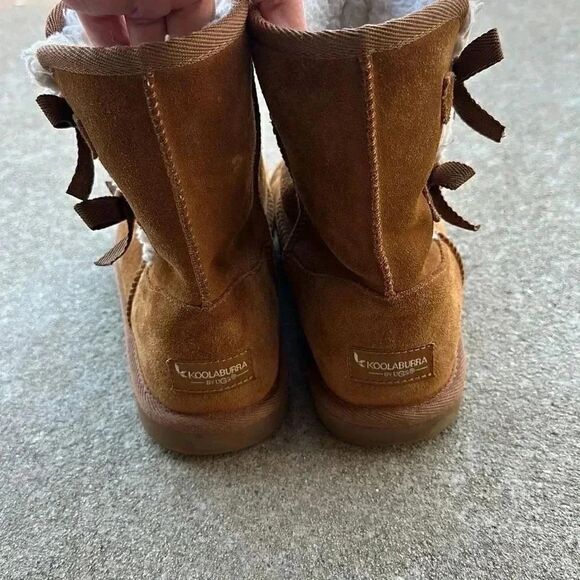 KOOLABURRA By UGG Victoria Short Chestnut Suede Women's Boots Sz 5 - Picture 5 of 10